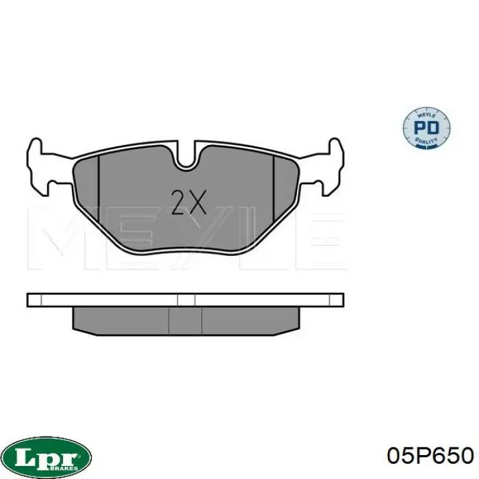 Pastillas de freno traseras 05P650 LPR