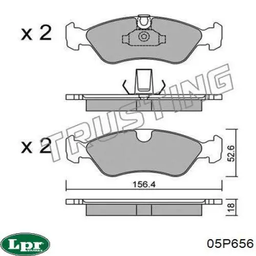 Купить 05P656 LPR Колодки тормозные