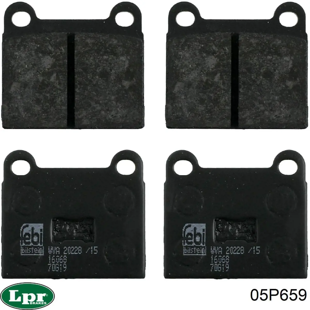 05P659 LPR колодки тормозные передние дисковые