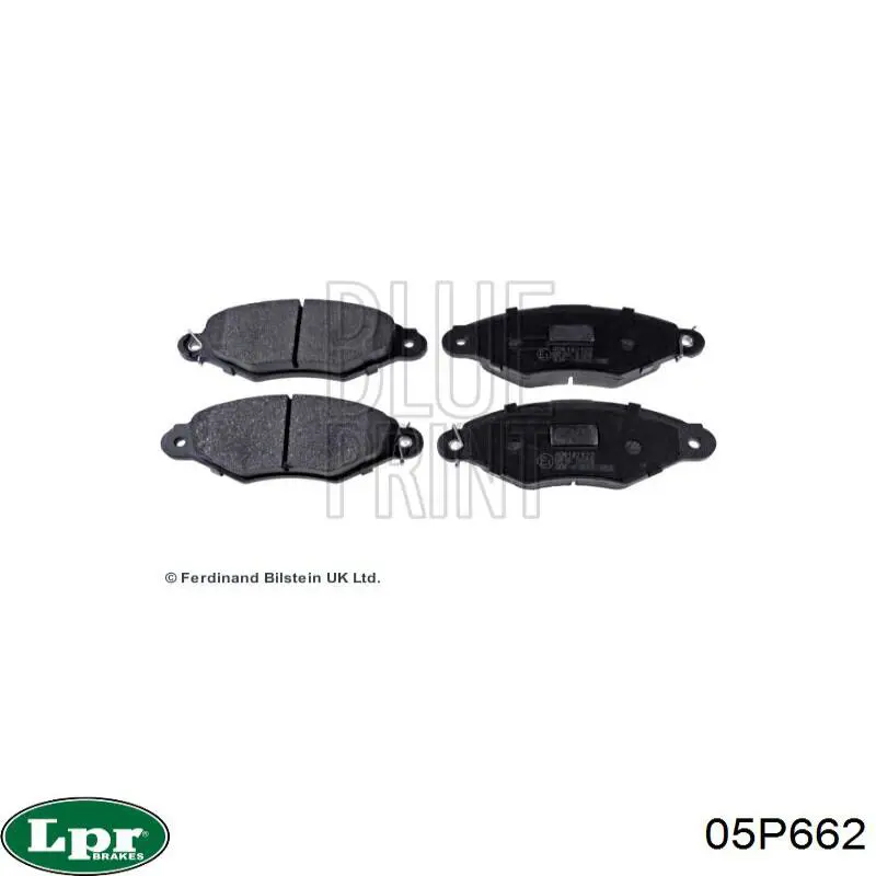 Передние тормозные колодки 05P662 LPR