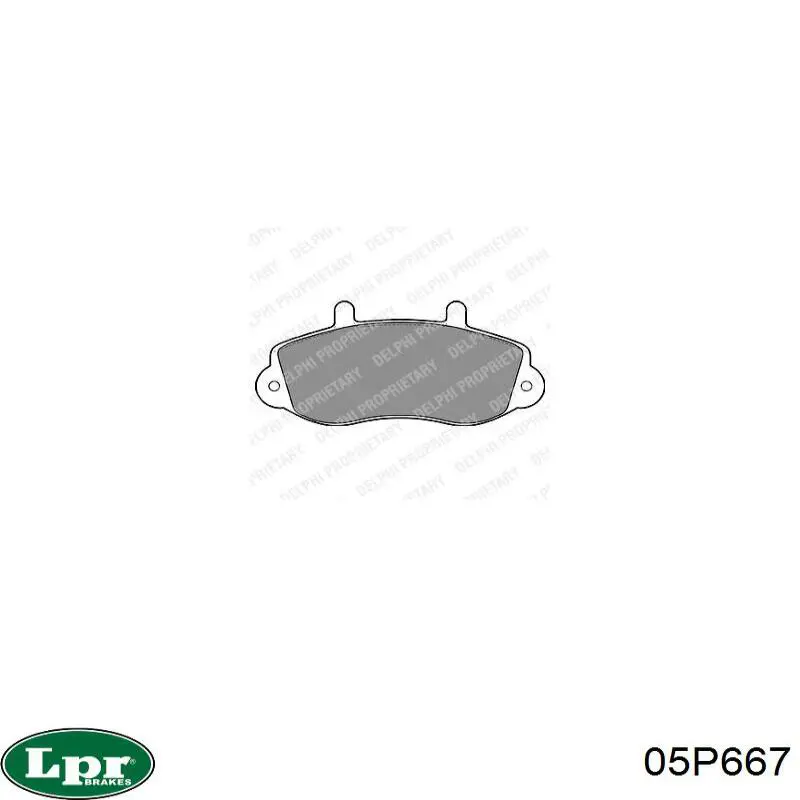 Передние тормозные колодки 05P667 LPR