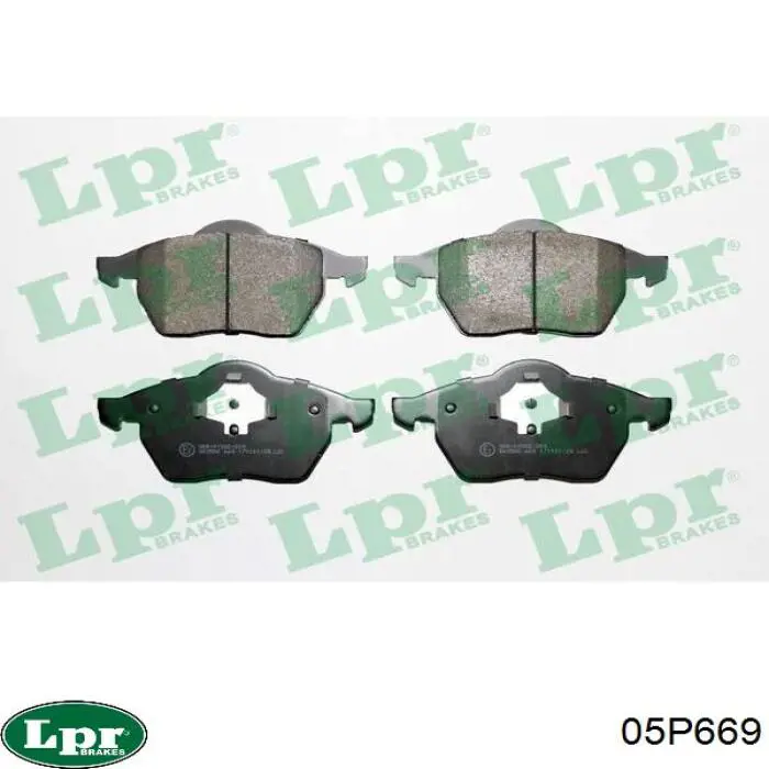 Купить 05P669 LPR Колодки тормозные