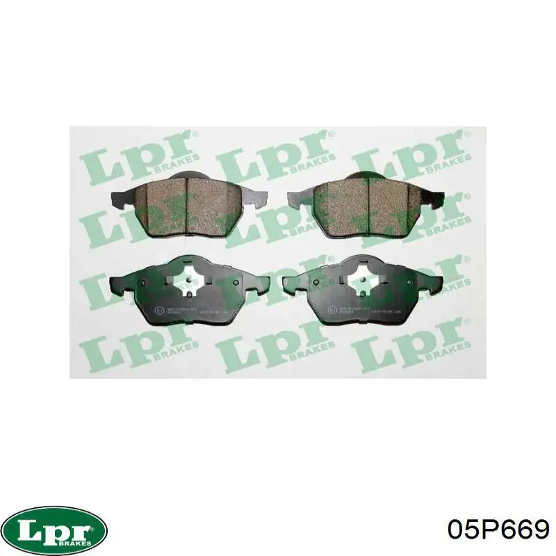 Передние тормозные колодки 05P669 LPR