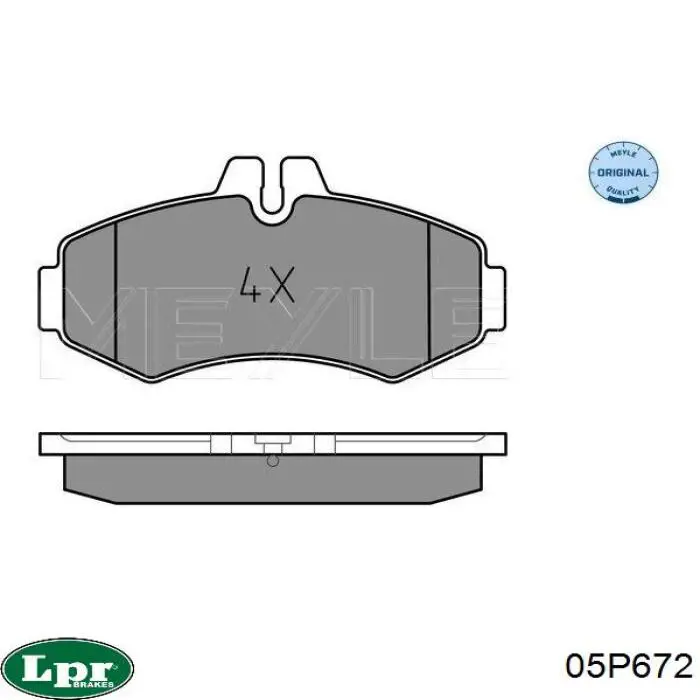 Передние тормозные колодки 05P672 LPR