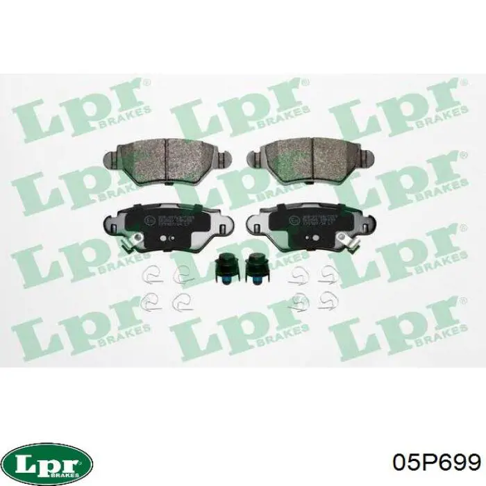 Задние тормозные колодки 05P699 LPR