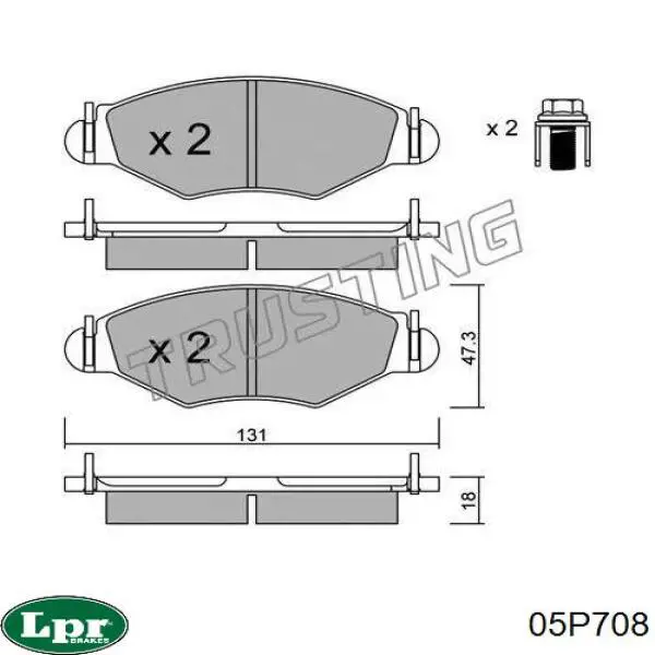 Колодки LPR 05P708 цена, от 13.24 USD
