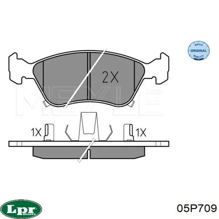 Передние тормозные колодки 05P709 LPR