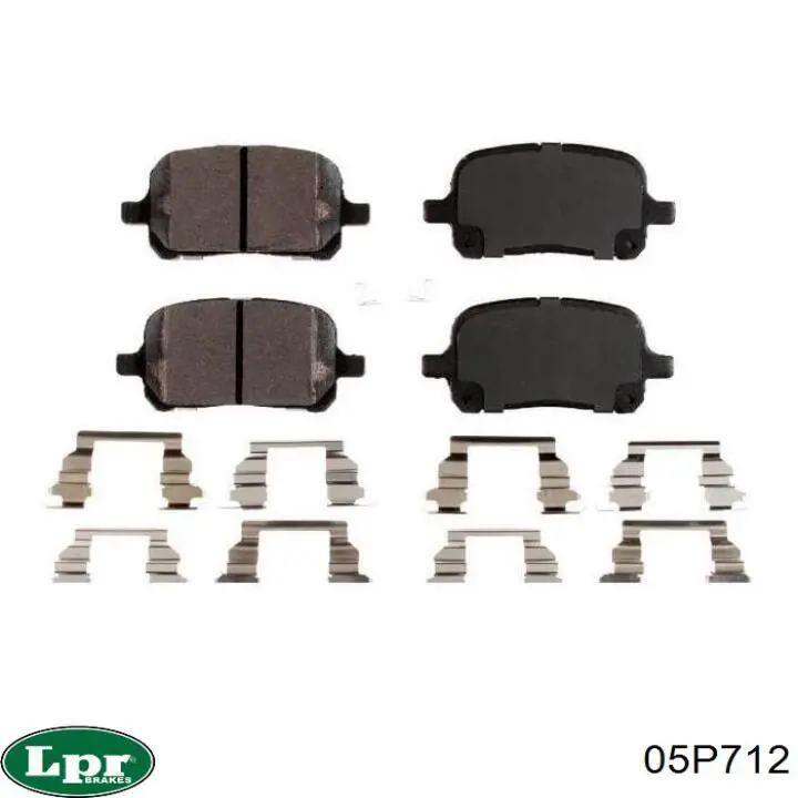 Передние тормозные колодки 05P712 LPR