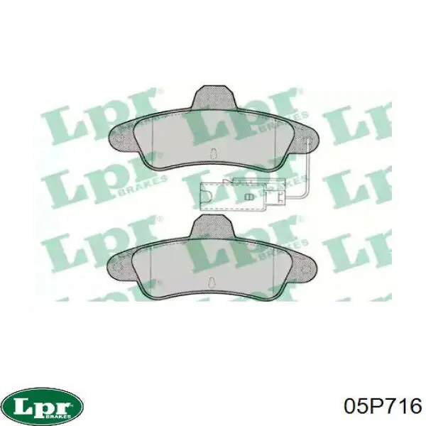 05P716 LPR колодки тормозные задние дисковые