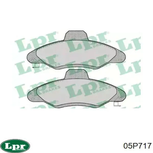 05P717 LPR колодки тормозные передние дисковые
