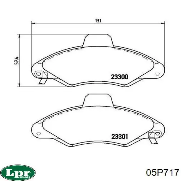 Колодки LPR 05P717 цена, от 11.95 USD