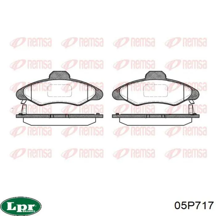 Купить 05P717 LPR Колодки тормозные