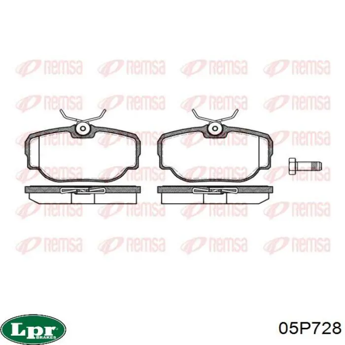 Compre 05P728 LPR Sapatas do freio dianteiras de disco