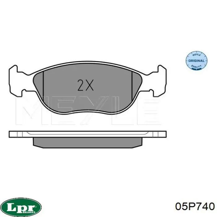 Купить 05P740 LPR Колодки тормозные