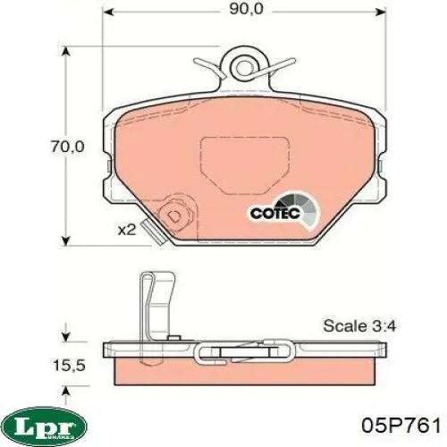 Колодки LPR 05P761 цена, от 12.25 USD