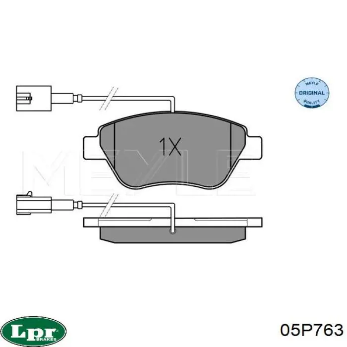 Передние тормозные колодки 05P763 LPR
