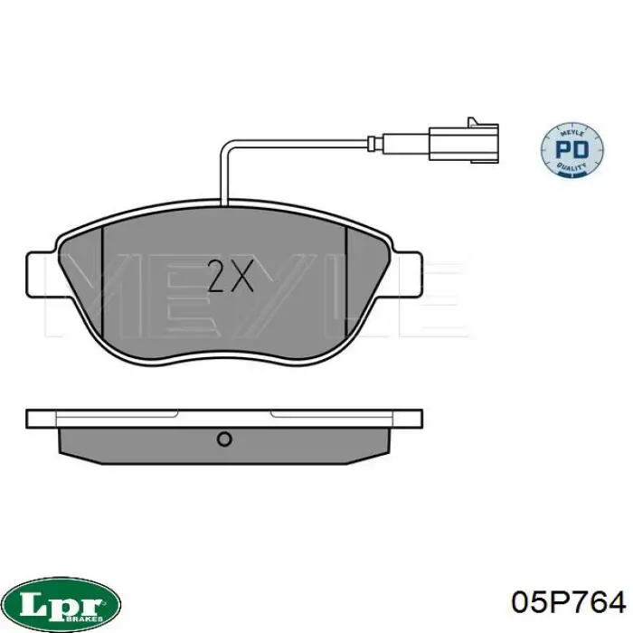 Тормозные колодки LPR 05P764