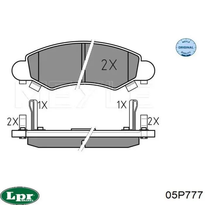 Тормозные колодки LPR 05P777