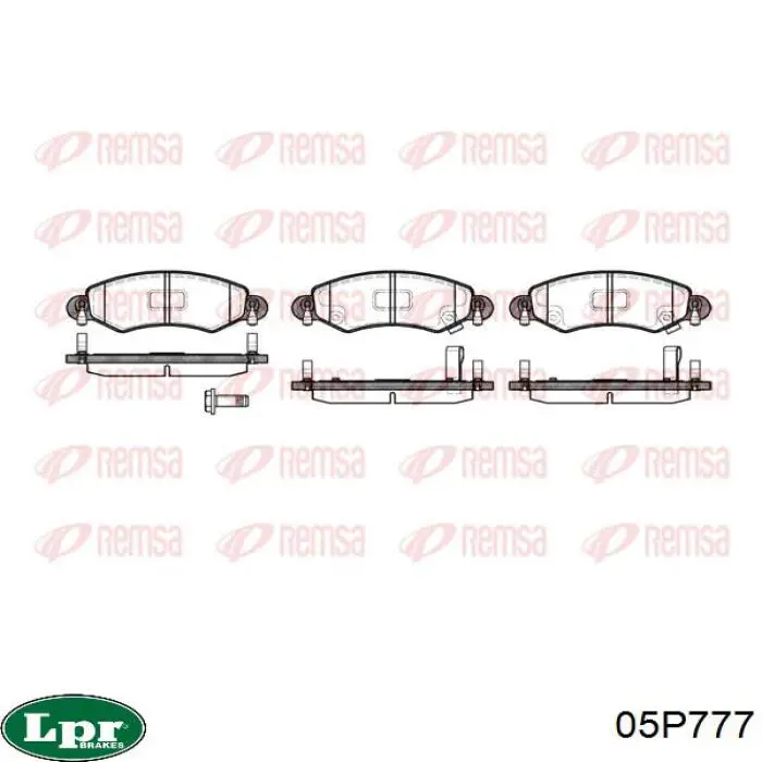 Передние тормозные колодки 05P777 LPR