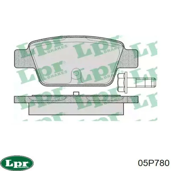 Pastillas de freno traseras 05P780 LPR