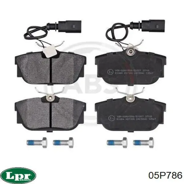 Купить 05P786 LPR Колодки тормозные задние, дисковые