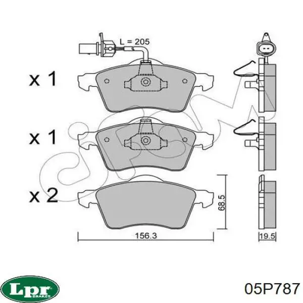Колодки LPR 05P787 цена, от 18.08 USD