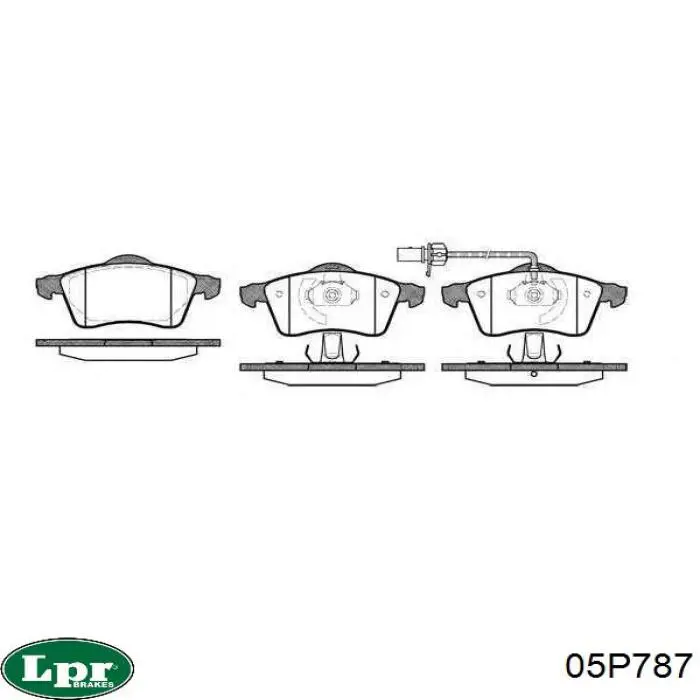 Купить 05P787 LPR Колодки тормозные