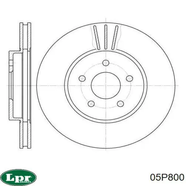 Задние дисковые колодки LPR 05P800