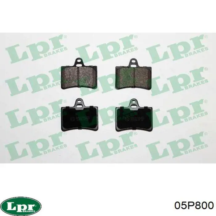 05P800 LPR колодки тормозные задние дисковые