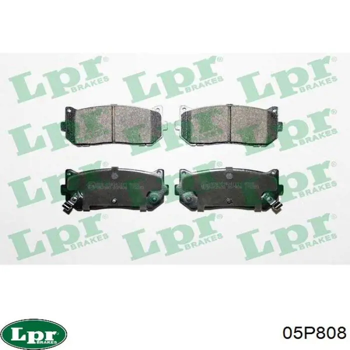 Купить 05P808 LPR Колодки тормозные задние, дисковые