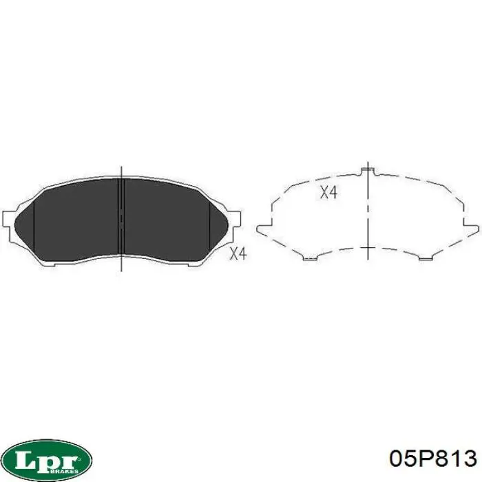 Передние тормозные колодки 05P813 LPR