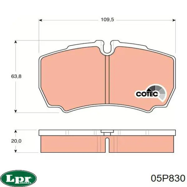 Колодки дисковые  LPR 05P830 цена, от 19.01 USD