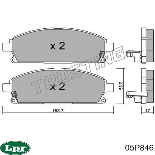 05P846 LPR Колодки передние