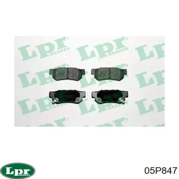 Задние тормозные колодки 05P847 LPR