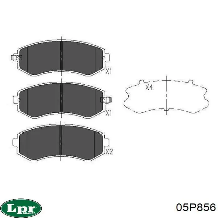 Передние тормозные колодки 05P856 LPR