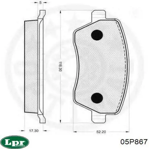 Колодки LPR 05P867 цена, от 18.72 USD