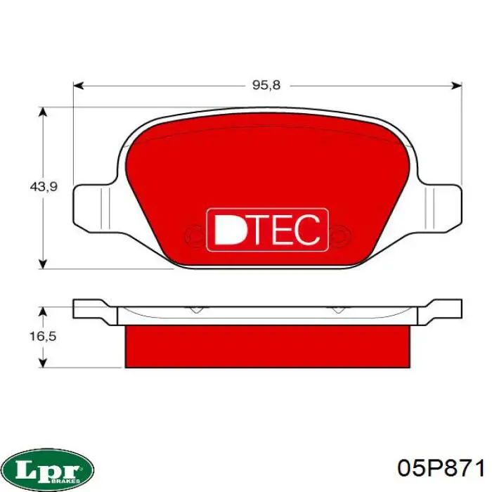 Колодки дисковые  LPR 05P871 цена, от 16.93 USD