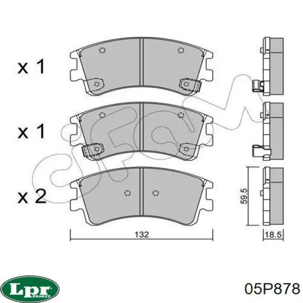 05P878 LPR Колодки передние