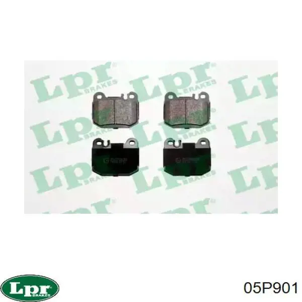 Купить 05P901 LPR Колодки тормозные задние, дисковые