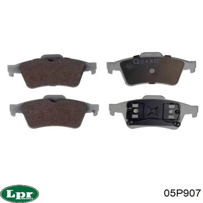 Купить 05P907 LPR Колодки тормозные задние, дисковые