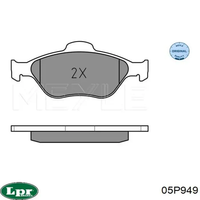 05P949 LPR Колодки передние