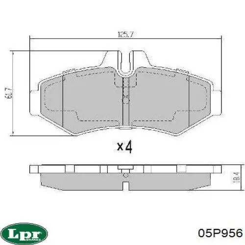 Колодки дисковые  LPR 05P956 цена, от 17.82 USD