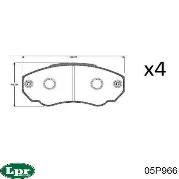 Тормозные колодки LPR 05P966