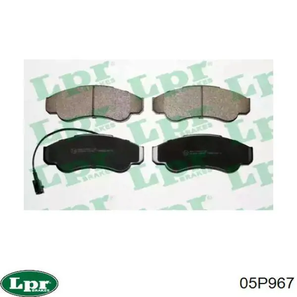 Передние тормозные колодки 05P967 LPR