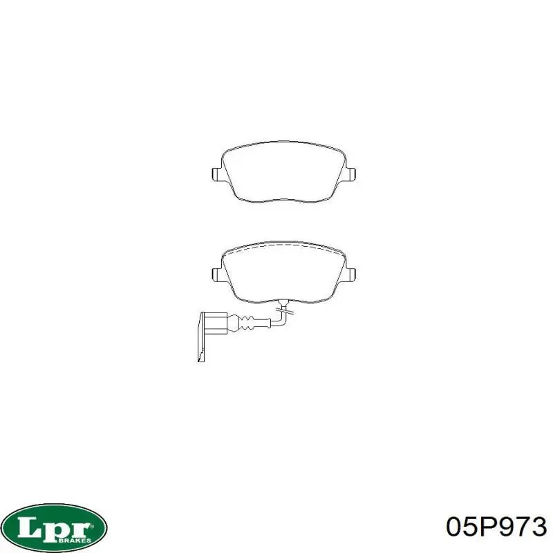 Передние тормозные колодки 05P973 LPR