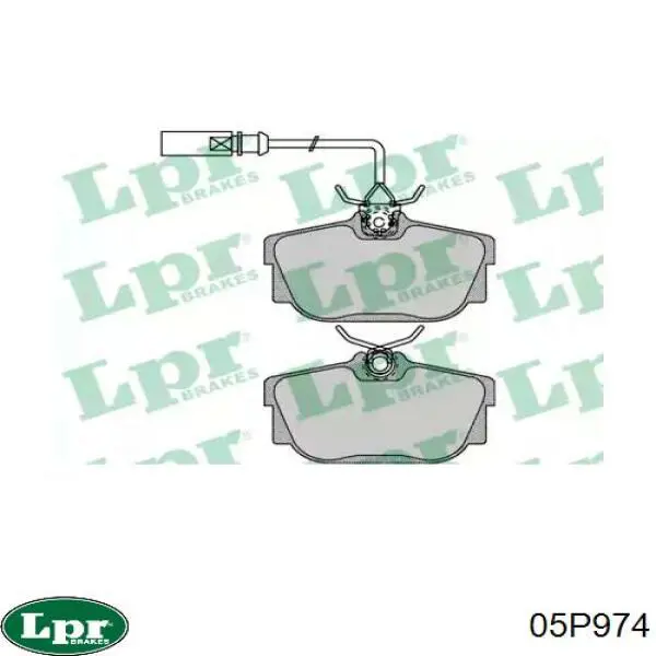Купить 05P974 LPR Колодки тормозные задние, дисковые
