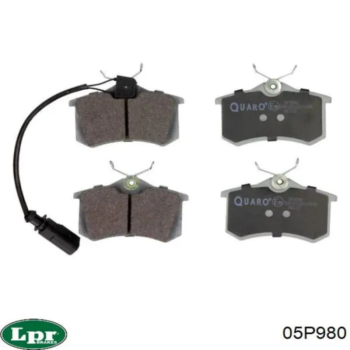 Купить 05P980 LPR Колодки тормозные задние, дисковые