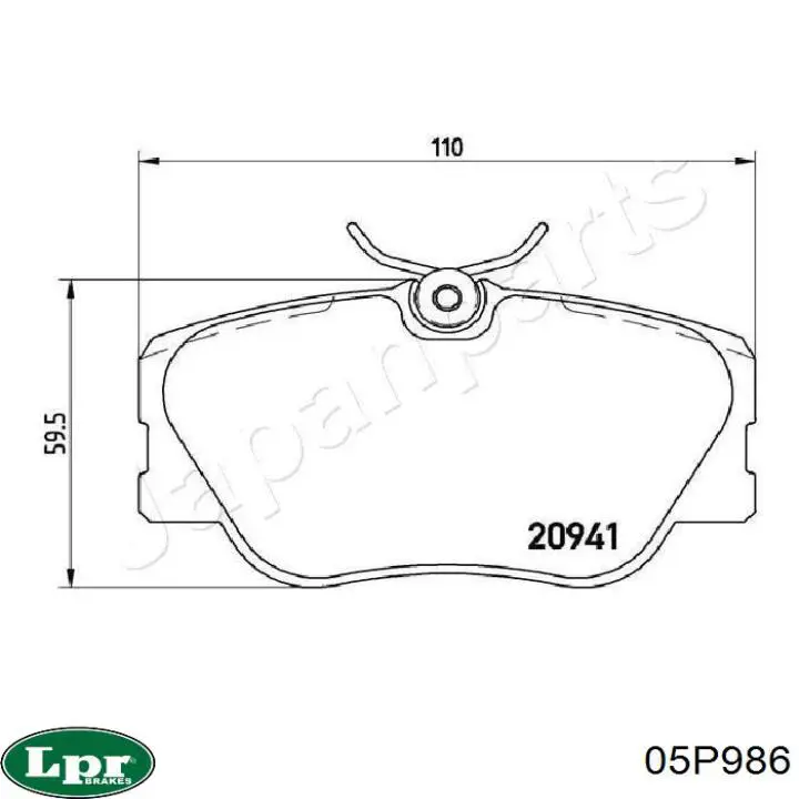Колодки LPR 05P986 цена, от 16.89 USD