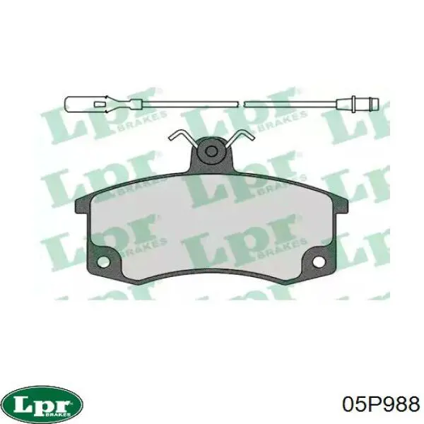 Передние тормозные колодки 05P988 LPR