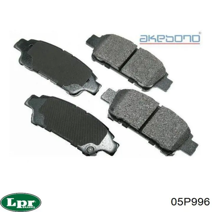 05P996 LPR Колодки тормозные дисковые комплект